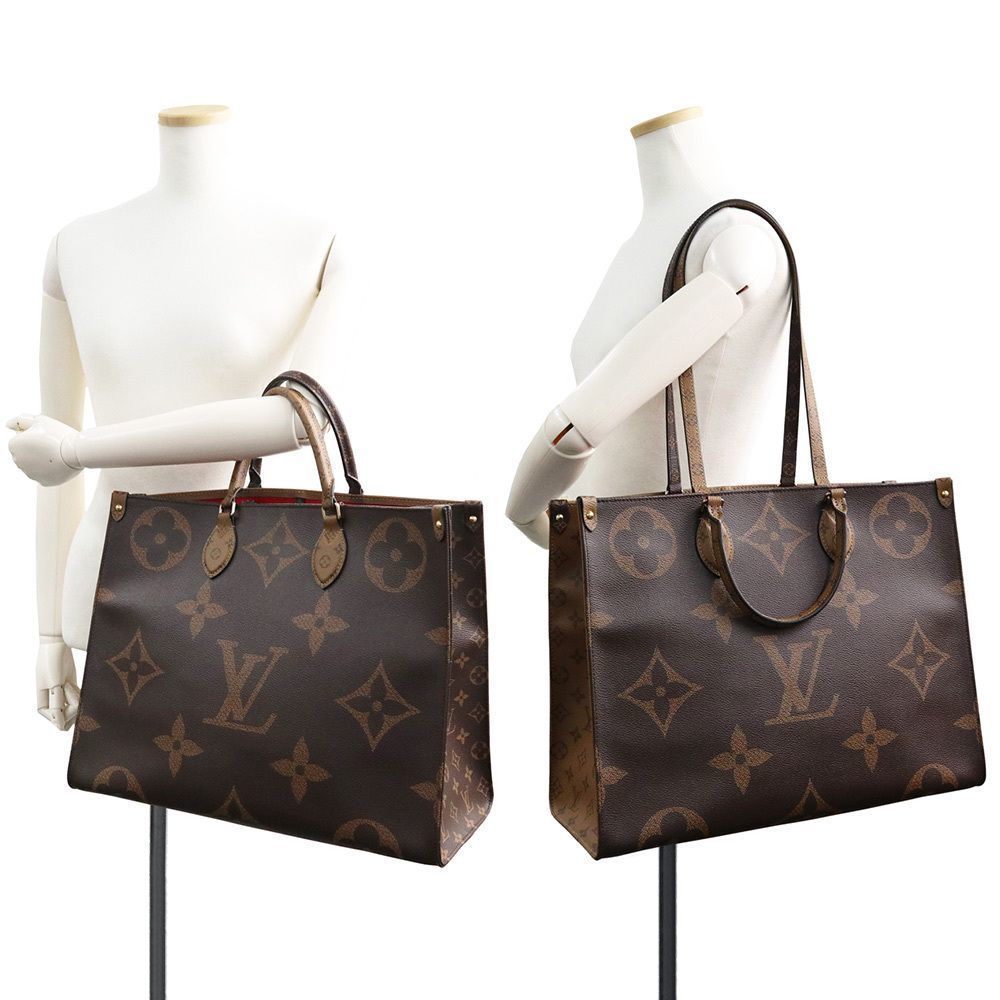 Tote Bag On The Go Giant Monogram Reverse Brown GM 2way - Picture 7 of 7